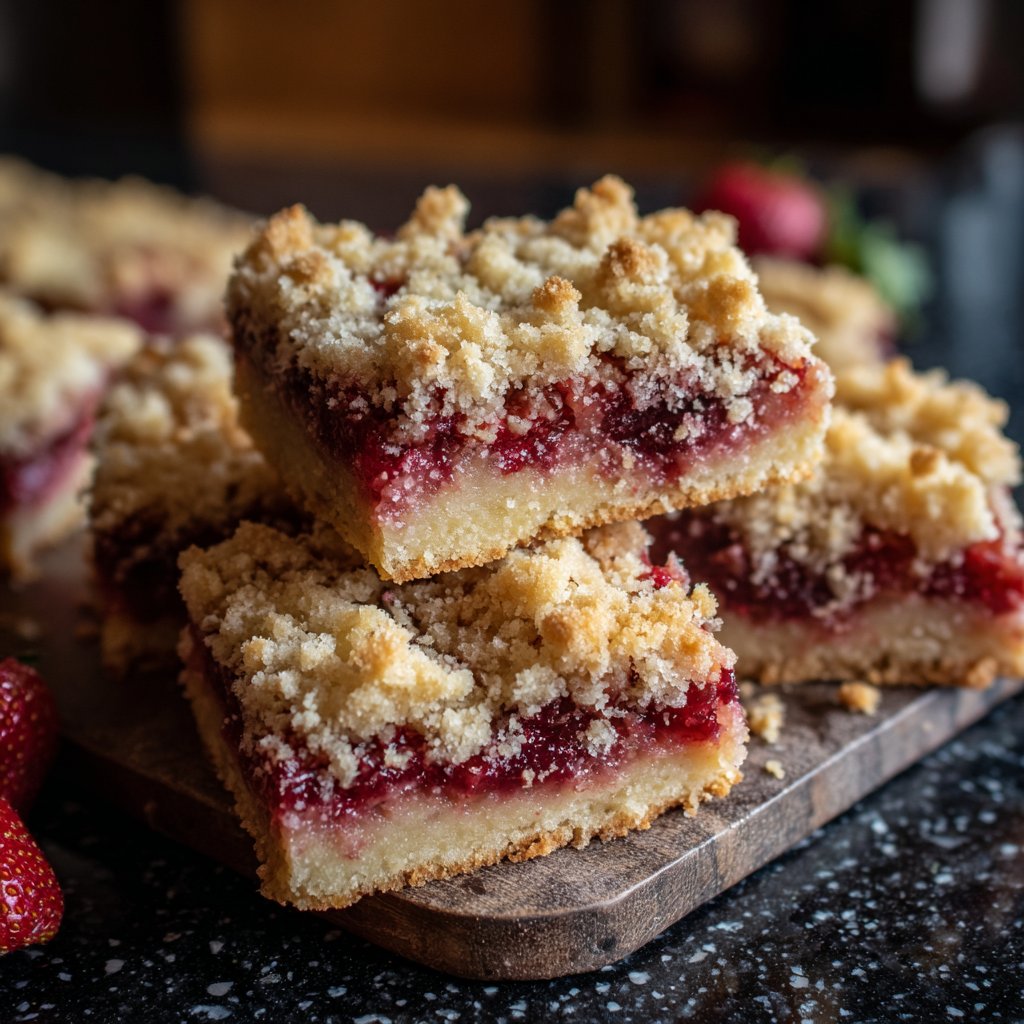 Strawberry Crumble Bars