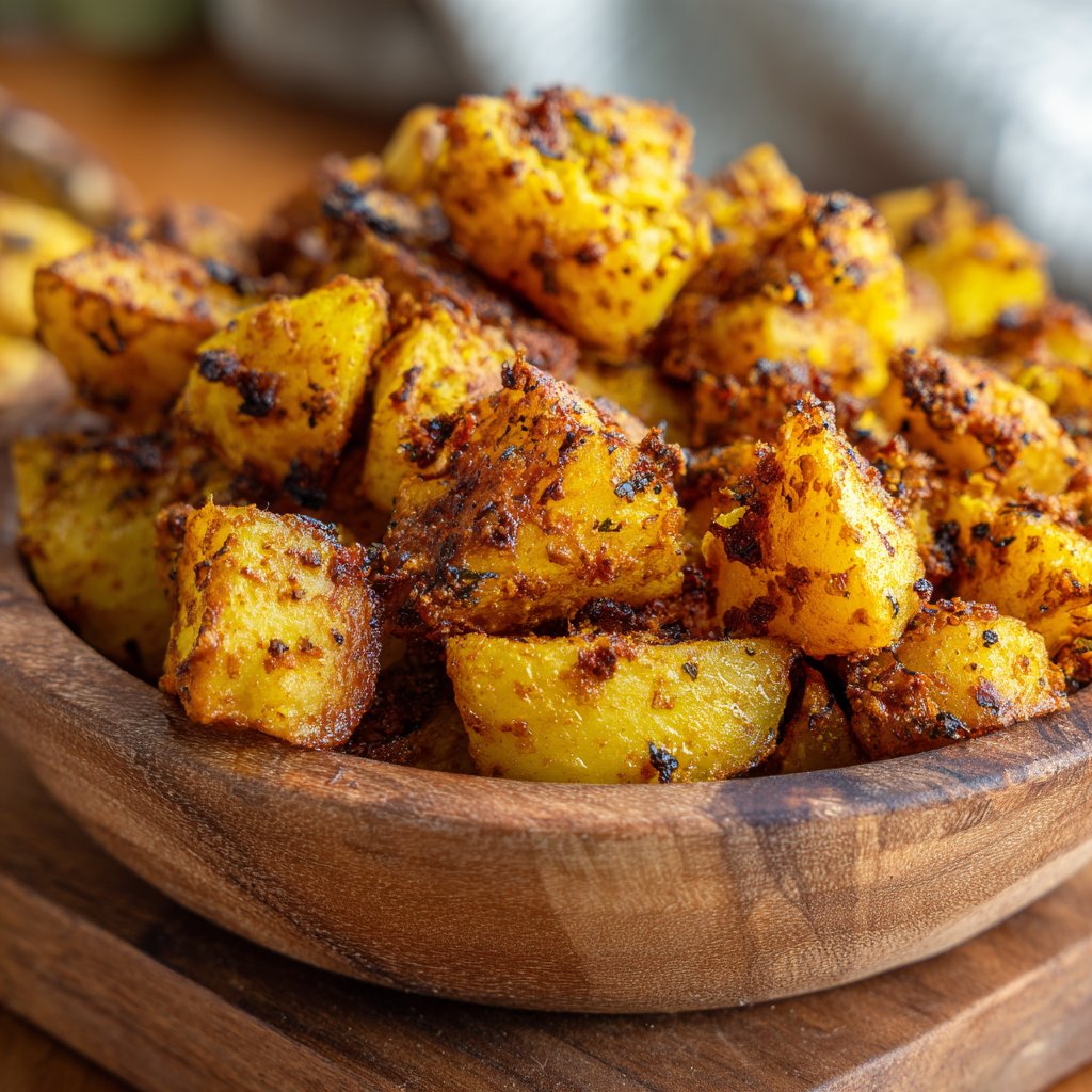 Golden Turmeric Potatoes in Airfryer