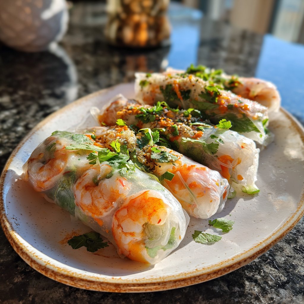 Shrimp and Avocado Summer Rolls