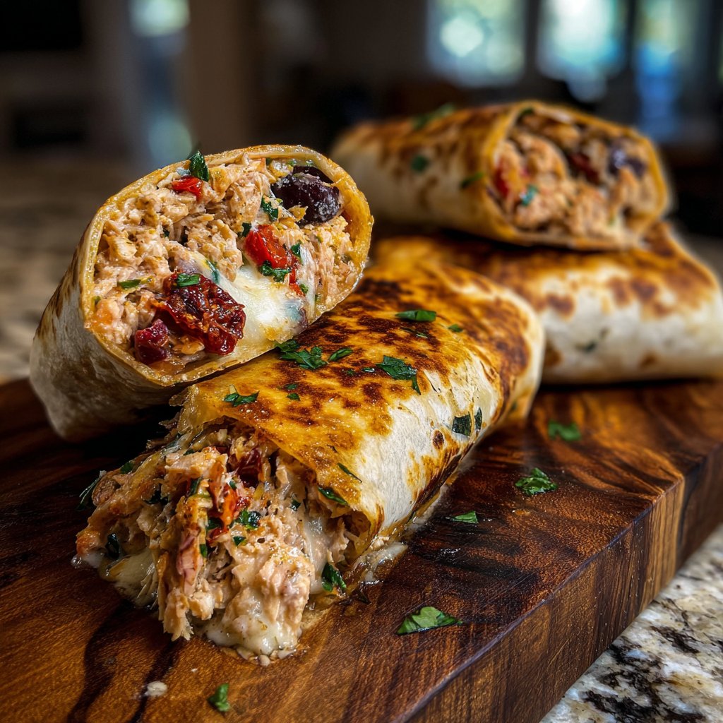 Mediterranean Tuna Melt Wrap