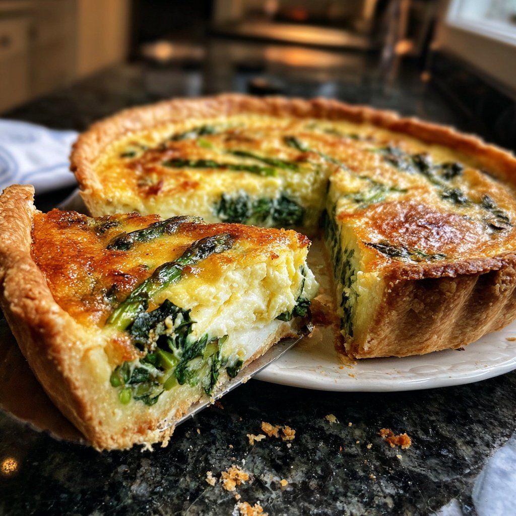 Savory Quiche with Spring Greens